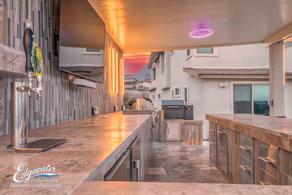 Outdoor living by Edgewater Custom Pools &ndash; 556 Windstone Crest Ave