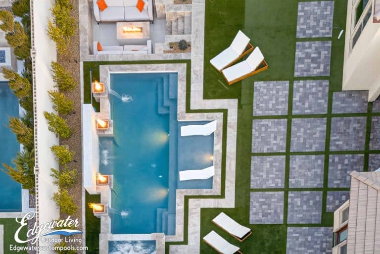 Custom pool by Edgewater Custom Pools – 8024 Stafford Creek Ct