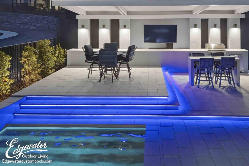 Outdoor living by Edgewater Custom Pools &ndash; 10935 Rossa Peak Ave