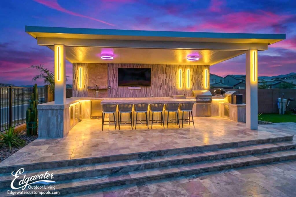 Patio and outdoor living by Edgewater Custom Pools – 556 Windstone Crest Ave II