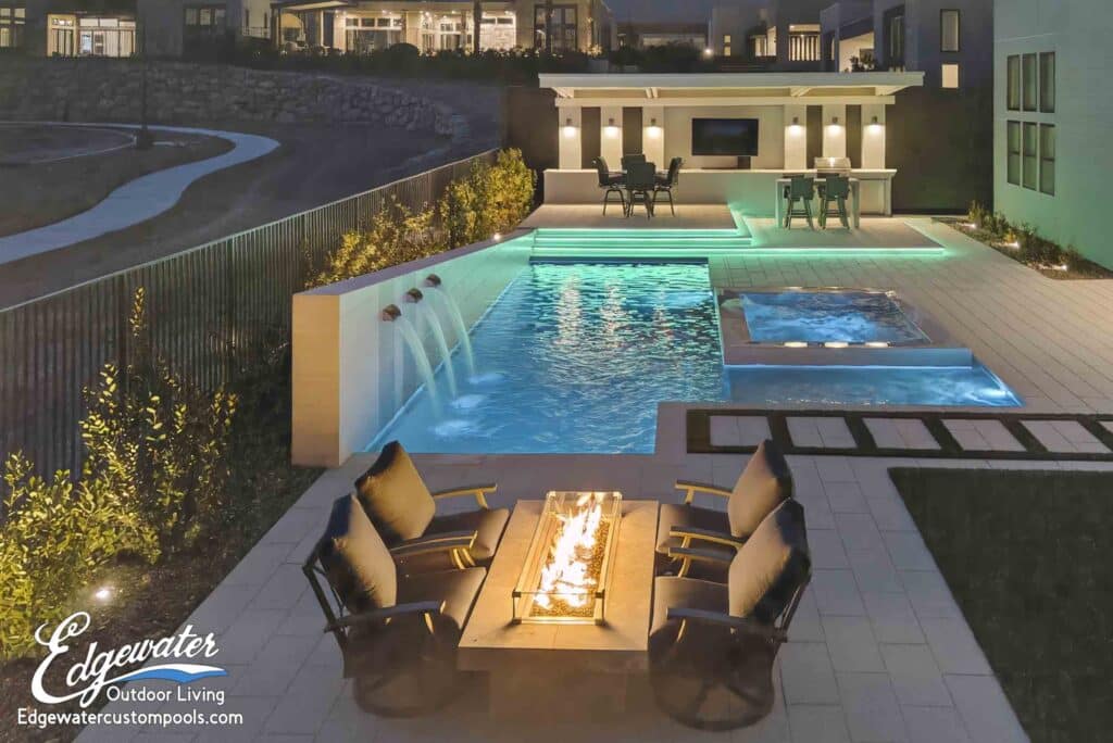 Patio and outdoor living by Edgewater Custom Pools – 10935 Rossa Peak Ave