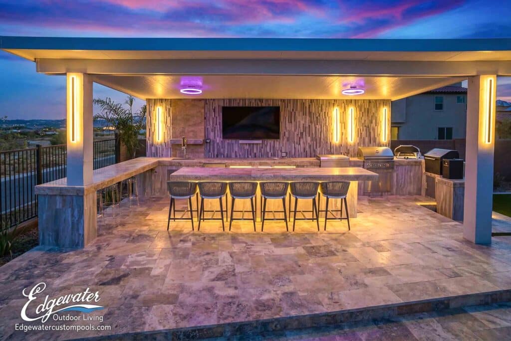 Outdoor living by Edgewater Custom Pools &ndash; 556 Windstone Crest Ave II