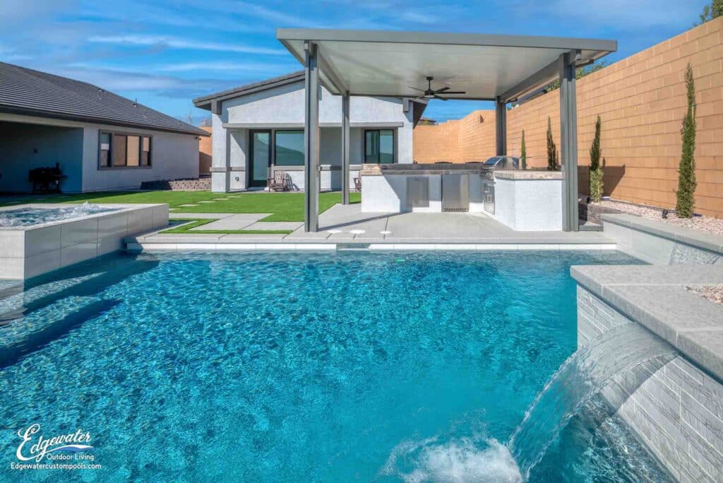 Patio and outdoor living by Edgewater Custom Pools – 9984 Fremantle Ave
