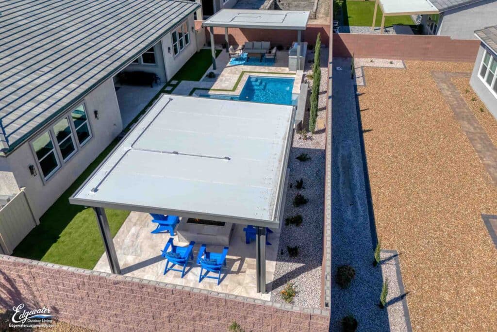 Patio and outdoor living by Edgewater Custom Pools – 5714 Gilded Horizon Ave