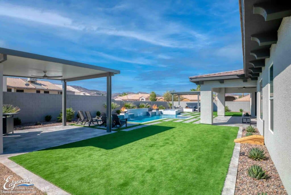 Patio and outdoor living by Edgewater Custom Pools – 1501 Quarter Horse Dr