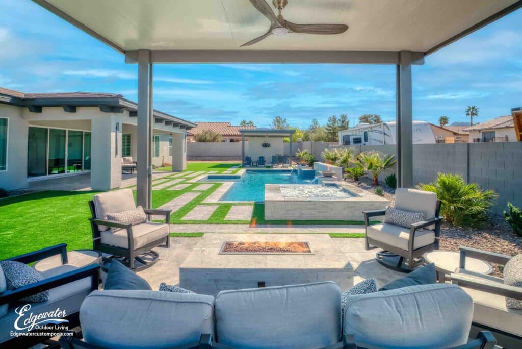 Outdoor living by Edgewater Custom Pools – 1501 Quarter Horse Dr