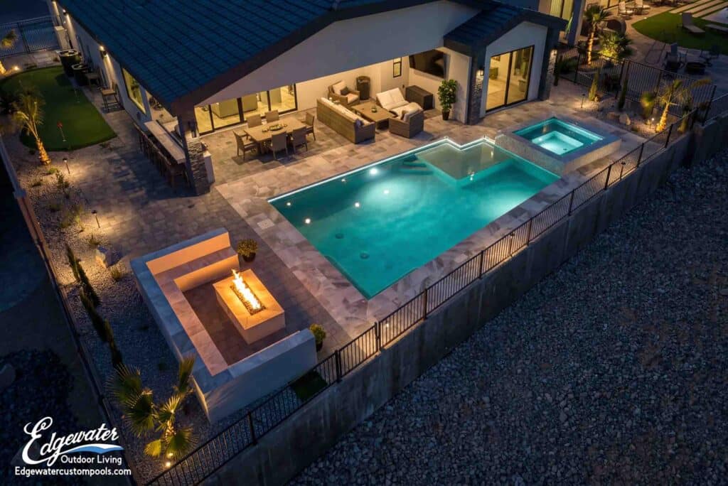 Custom pool by Edgewater Custom Pools &ndash; 887 Falcon View Circle