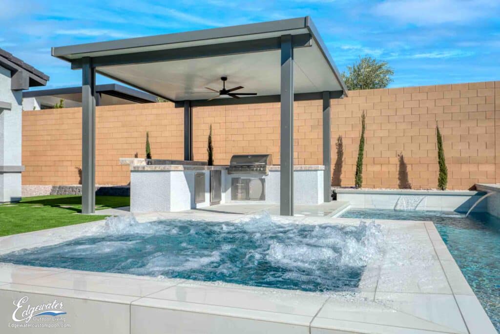 Patio and outdoor living by Edgewater Custom Pools – 9984 Fremantle Ave