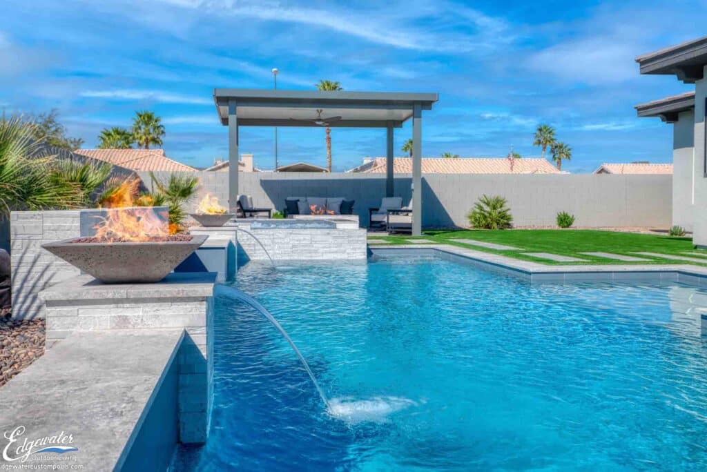 Custom pool by Edgewater Custom Pools – 1501 Quarter Horse Dr