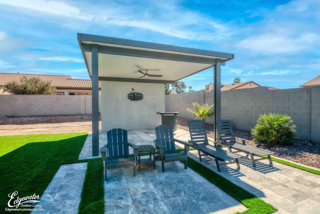 Patio and outdoor living by Edgewater Custom Pools – 1501 Quarter Horse Dr