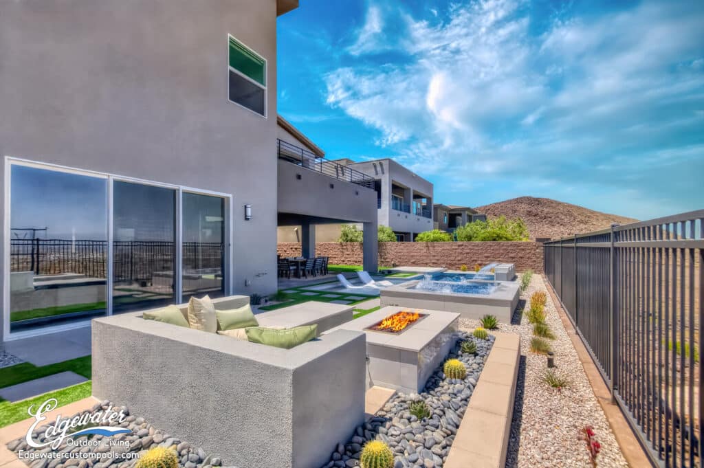 Outdoor living by Edgewater Custom Pools – 202 Shaded Canyon Drive