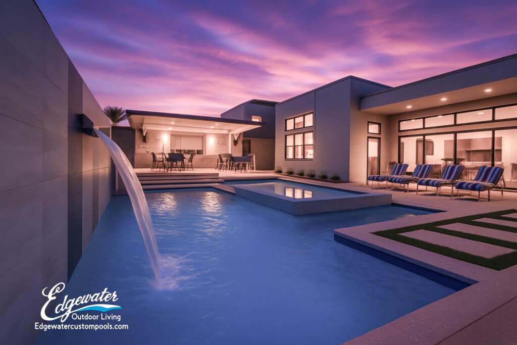 Custom pool by Edgewater Custom Pools – 10935 Rossa Peak Ave