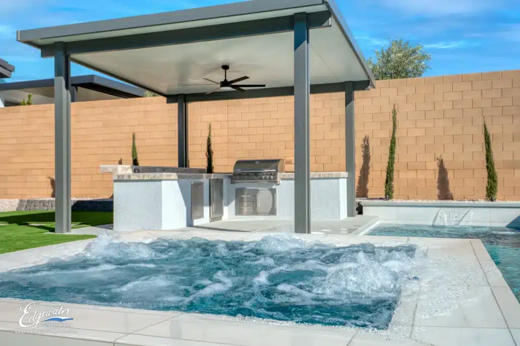 Outdoor living by Edgewater Custom Pools &ndash; 9984 Fremantle Ave