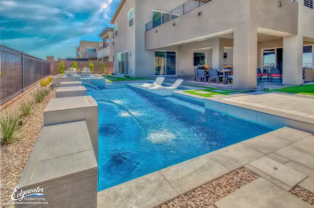 Custom pool by Edgewater Custom Pools – 202 Shaded Canyon Drive