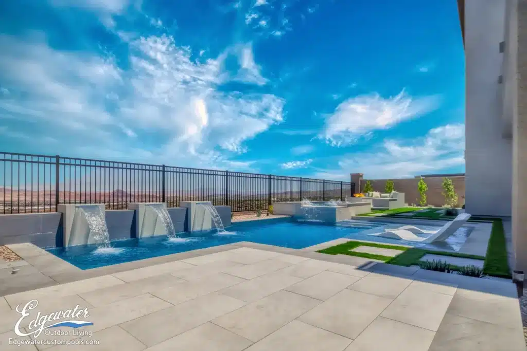 Custom pool by Edgewater Custom Pools – 202 Shaded Canyon Drive