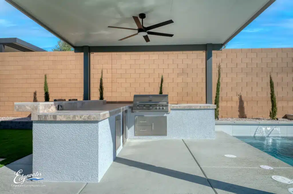 Outdoor living by Edgewater Custom Pools &ndash; 9984 Fremantle Ave