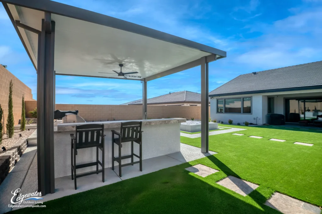Outdoor living by Edgewater Custom Pools &ndash; 9984 Fremantle Ave