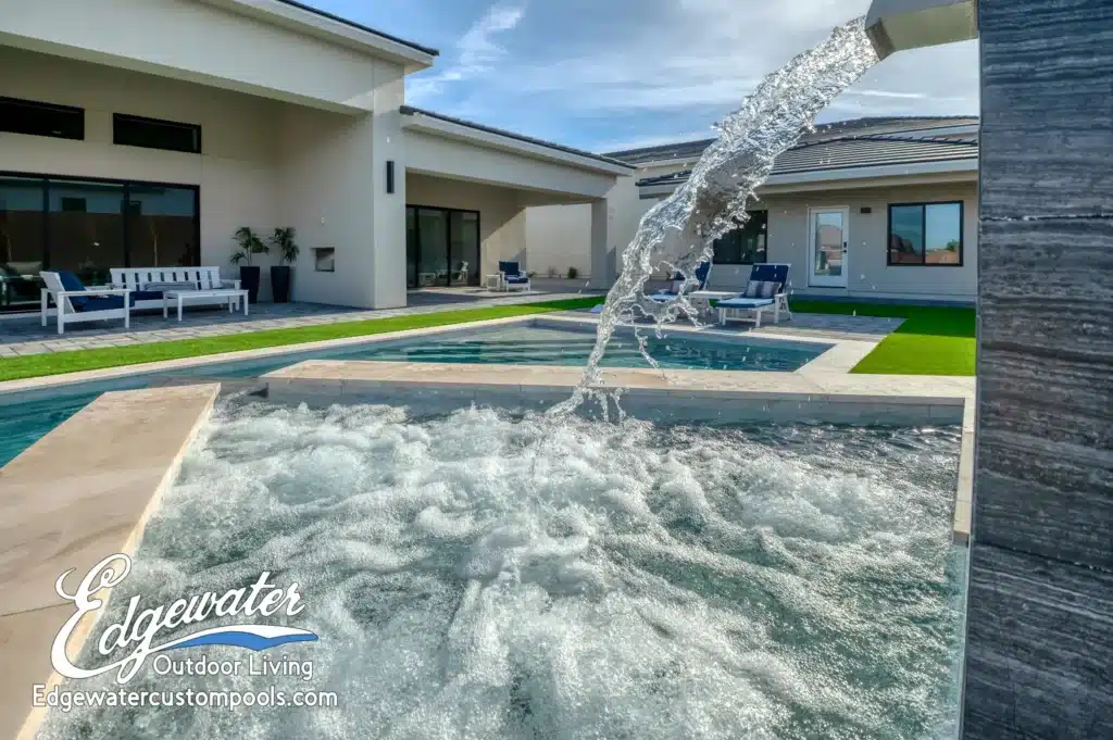 Custom pool by Edgewater Custom Pools – 8825 S Monte Cristo Way