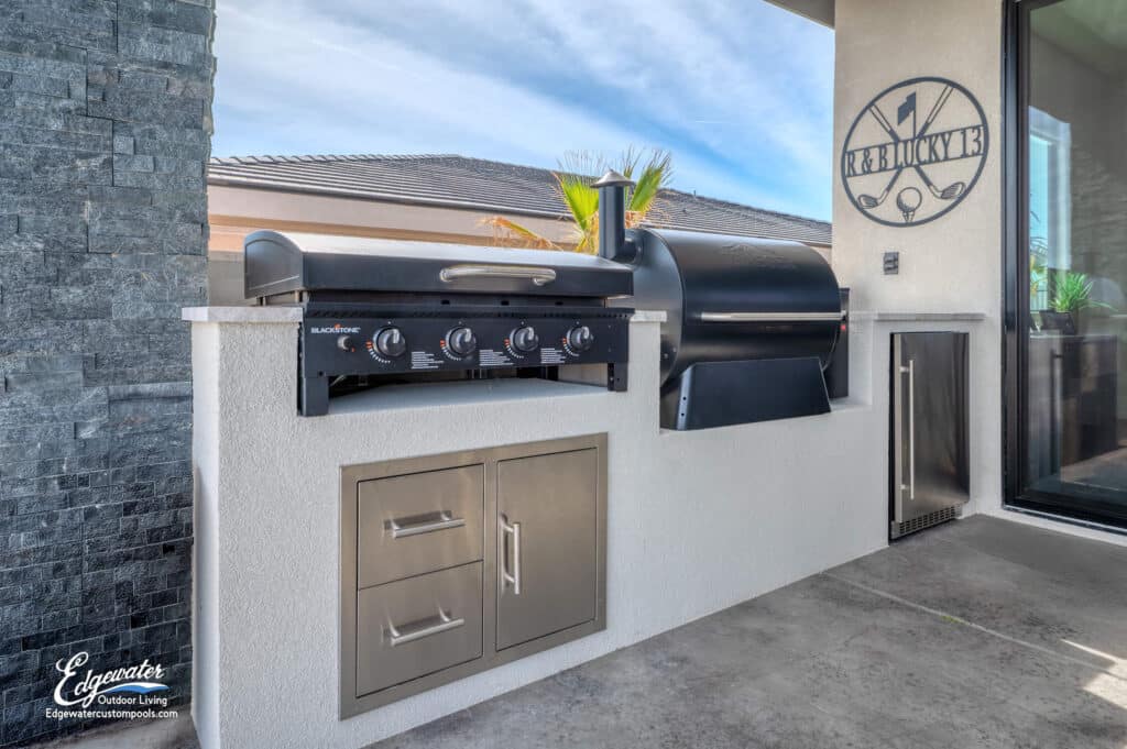 Outdoor living by Edgewater Custom Pools &ndash; 887 Falcon View Circle