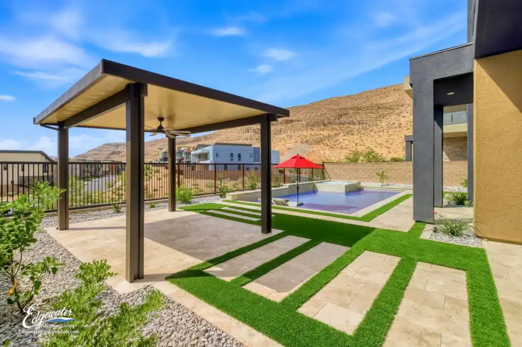 Patio and outdoor living by Edgewater Custom Pools – 5426 Mesa Edge Ct