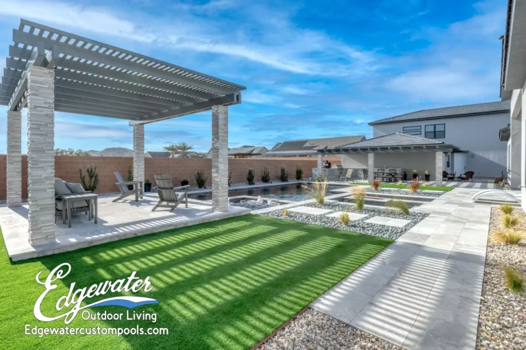 Custom pool by Edgewater Custom Pools – 7485 W Torino Ave